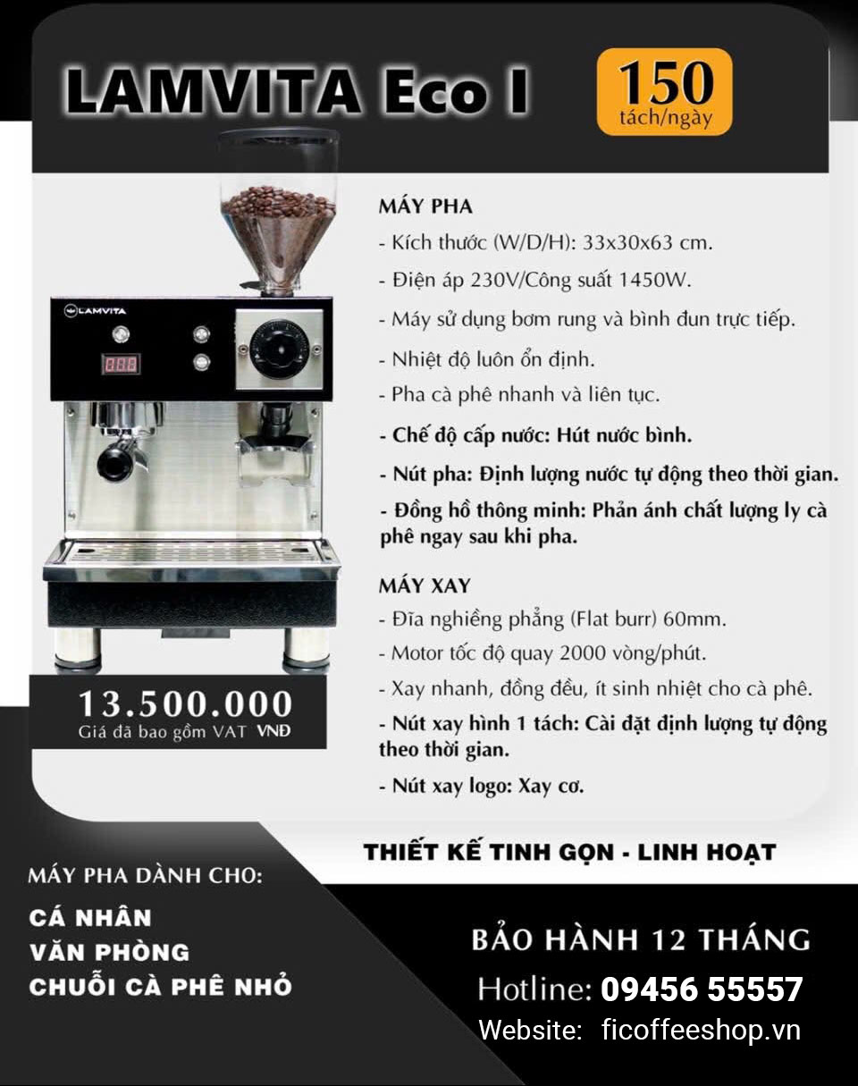 Máy Pha Cà Phê Lamvita Eco 1 lamvita eco
